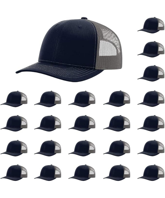Richardson 112 Classic Six-Panel Adjustable Snapback Trucker Cap | Bulk Packs Available