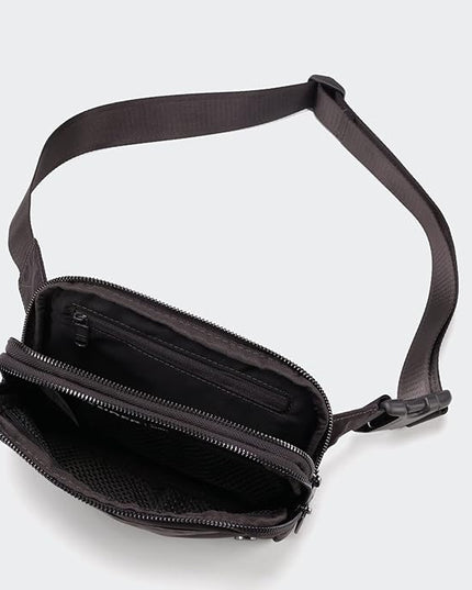 Pander Everywhere Belt Bag for Women, 5 Zipper Pockets Nylon Crossbody Fanny Pack Purse (Dim Grey)