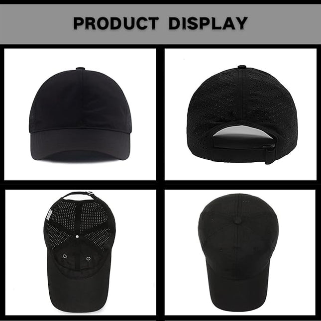VOASTEK Running Hats for Men Baseball Cap Outdoor Essentials Runner Hat Jogging Cap Tennis Golf Workout Hats
