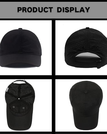VOASTEK Running Hats for Men Baseball Cap Outdoor Essentials Runner Hat Jogging Cap Tennis Golf Workout Hats