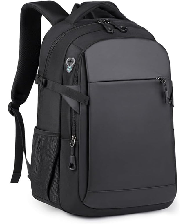 Travel Laptop Backpack, Waterproof 15.6 Inch Computer Work Lightweight Packback Bag for Men Women College Gift, Black (Black)