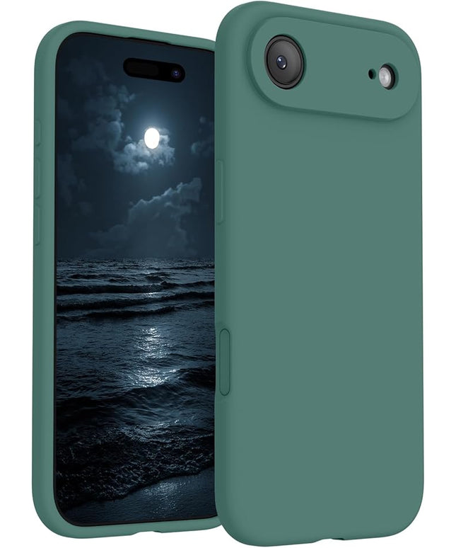 FireNova Magnetic for iPhone Air Case, Compatible with MagSafe, [Integrated Silicone Camera Control Button] [Camera Protection] Microfiber Lining Phone Case for iPhone 17 Air, 6.5", Midnight Green