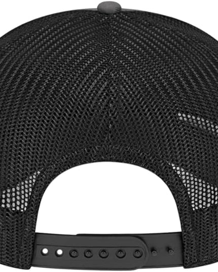 Cap America i3039 Classic 5 Panel Mid Profile Structured Trucker Mesh Back Cap w/ & Adjustable Snapback