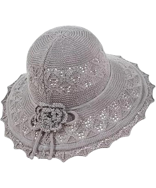 Women Straw Sun Hat Foldable Beach Hat Wide Brim Floppy Bucket Hat