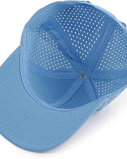 kozinu Quick Dry Baseball Cap Curved Brim Snapback Hat Laser Cut Mesh Ball Cap Golf Ball Cap for Men Women