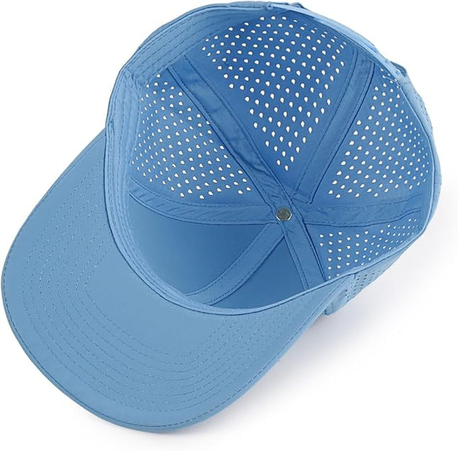 kozinu Quick Dry Baseball Cap Curved Brim Snapback Hat Laser Cut Mesh Ball Cap Golf Ball Cap for Men Women