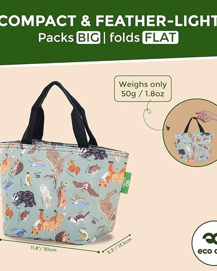 ECO CHIC Insulated Lunch Bag - Waterproof, Reusable Office Lunch Tote Bag for Women & Men - Durable Cooler in Cute Colorful Designs - Ideal for daily lunching