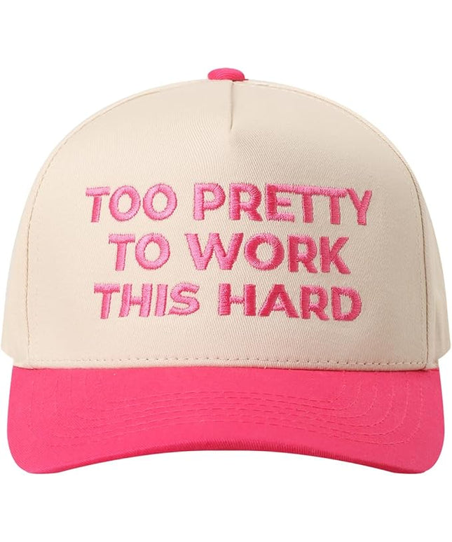 MIRMARU Two-Tone Vintage Canvas Trucker Hats for Men & Women, Adjustable Size Baseball Caps with Trendy Embroidered Design