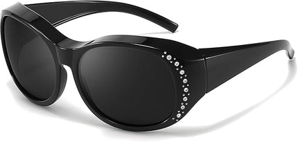 Myiaur Polarized Fit Over Glasses Sunglasses for Women Men, Over Sunglasses with UV400 Protection Anti Glare for Driving