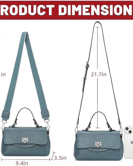 Soft Mini Crossbody Handbag, Genuine Leather Cute Shoulder Purse, Ladylike Daily Accessory