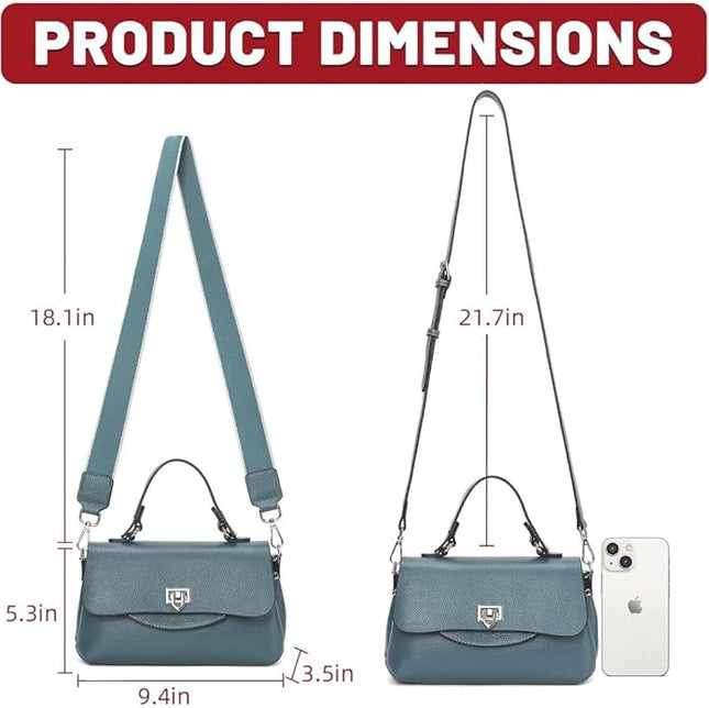 Soft Mini Crossbody Handbag, Genuine Leather Cute Shoulder Purse, Ladylike Daily Accessory