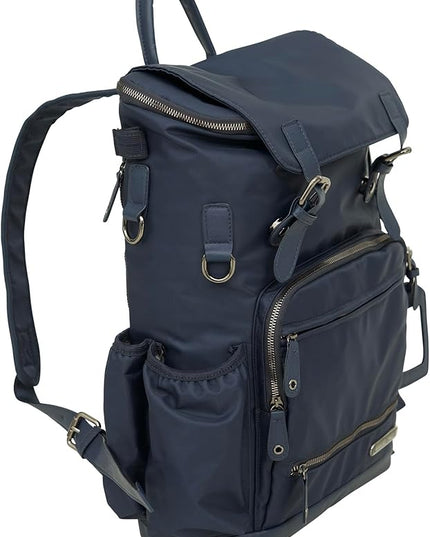 Grand Prix Deluxe Equestrian Backpack, Water-Repellent Riding Gear Bag with Boot Compartment and Multiple Pockets, Navy