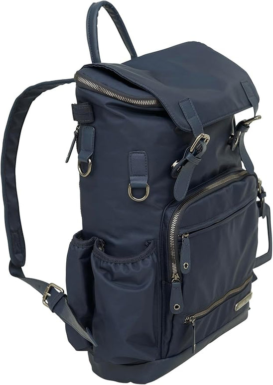 Grand Prix Deluxe Equestrian Backpack, Water-Repellent Riding Gear Bag with Boot Compartment and Multiple Pockets, Navy