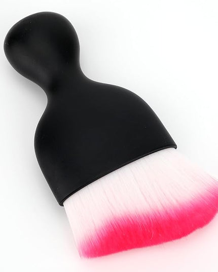 Car Detailing Brush, Soft Bristle Cleaning Brush, Scratch-Free Auto Duster Tool for Dashboard, Air Vents, Leather & Interior Cleaning (Black&Rose)
