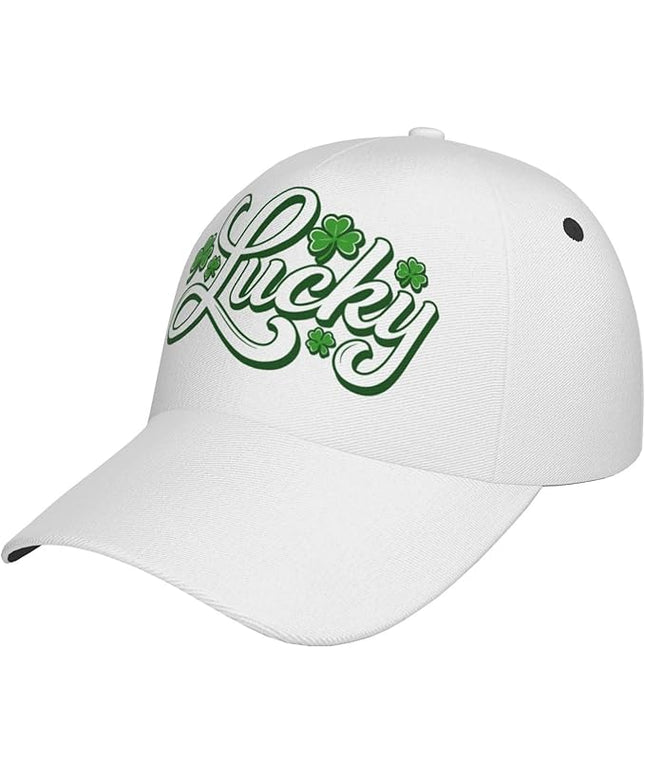 St. Patrick's Day Lucky Shamrock Hat Adjustable Irish Green Clover Baseball Cap Trucker Hat for Men Women