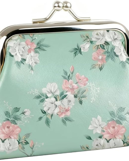 Coin Purse for Women Kiss Lock Mini Change Purse Small Coin Pouch Small Coin Purse Cute Coin Bag Coin Purses Change Pouch For Men and Women Green