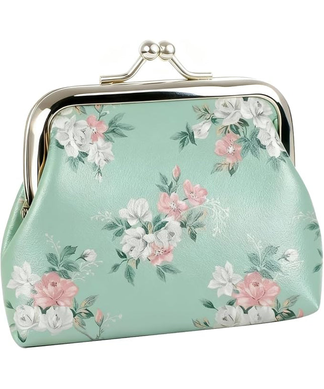 Coin Purse for Women Kiss Lock Mini Change Purse Small Coin Pouch Small Coin Purse Cute Coin Bag Coin Purses Change Pouch For Men and Women Green