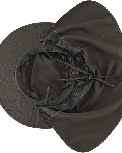 Home Prefer UPF50 Mens Sun Hat with Neck Flap Quick Dry UV Protection Cap Womens Wide Brim Fishing Hat Neck Flap Beach Garden