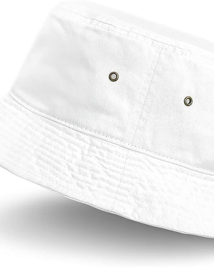The Hat Depot Bucket Hat - Unisex 100% Cotton & Denim UPF 50 Packable Summer Travel Beach Sun Hat
