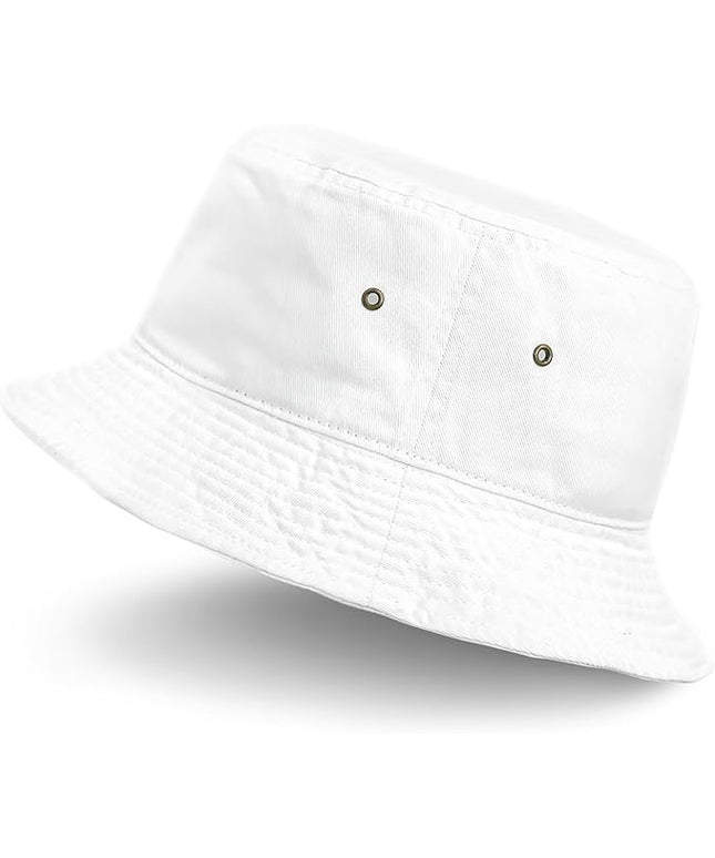 The Hat Depot Bucket Hat - Unisex 100% Cotton & Denim UPF 50 Packable Summer Travel Beach Sun Hat