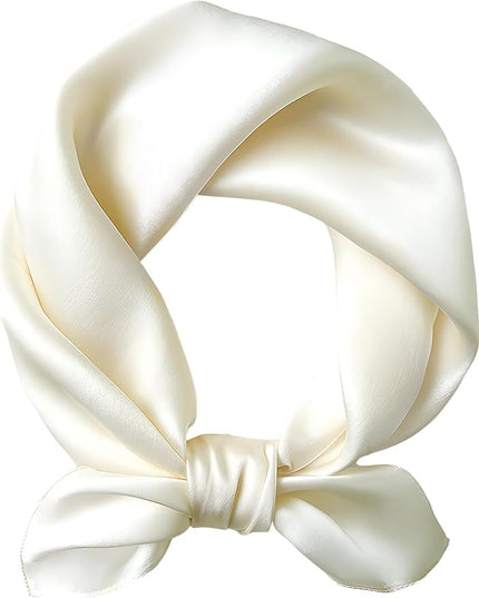 100% Mulberry Silk Scarf for Women Hair Lightweight Square Neckerchief Wrap For Head Scarves 21"