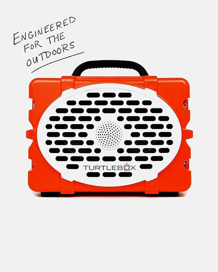 Turtlebox Original Gen 3: Portable Outdoor Bluetooth Speaker – Ultra-Loud (120dB), Waterproof (IP67), Rugged, Impact-Resistant, 3-Day Battery | Party Mode: Unlimited Pairing, Orange/Electric Blue