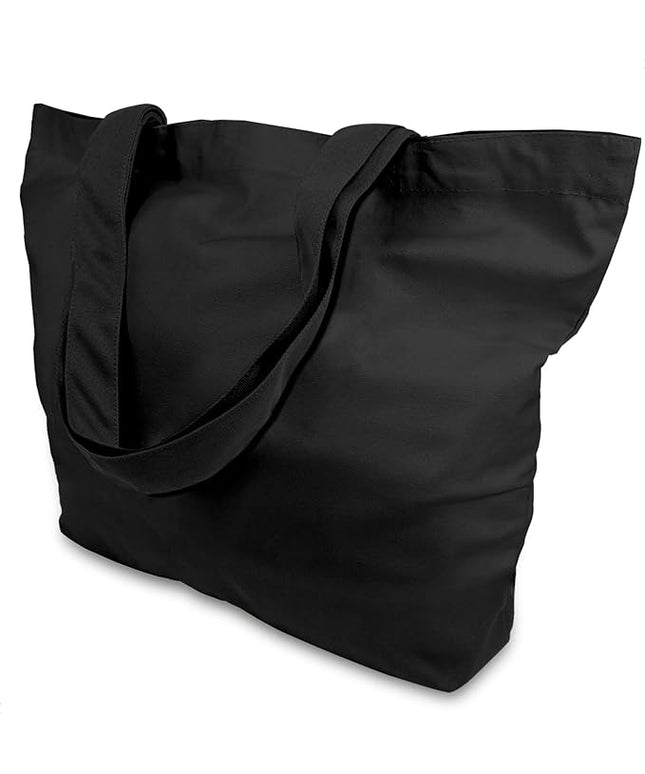 TOPDesign 6-Pack Super Strong Large 12oz Cotton Canvas Tote Bags, Reusable Grocery Shopping Cloth Bags, Fashionable Two-Tone Totes for Crafts, DIY Your Creative Designs