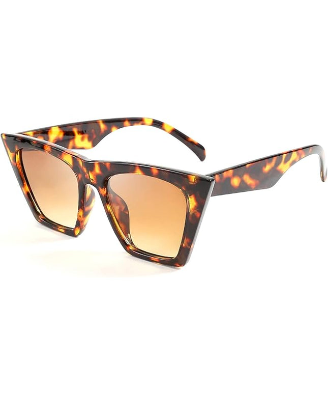 FEISEDY Vintage Square Cat Eye Sunglasses Women Trendy Cateye Sunglasses B2473
