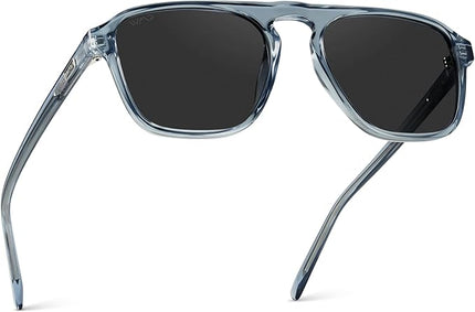 WearMe Pro Polarized Modern Aviator One-Bridge Square Mens Sunglasses