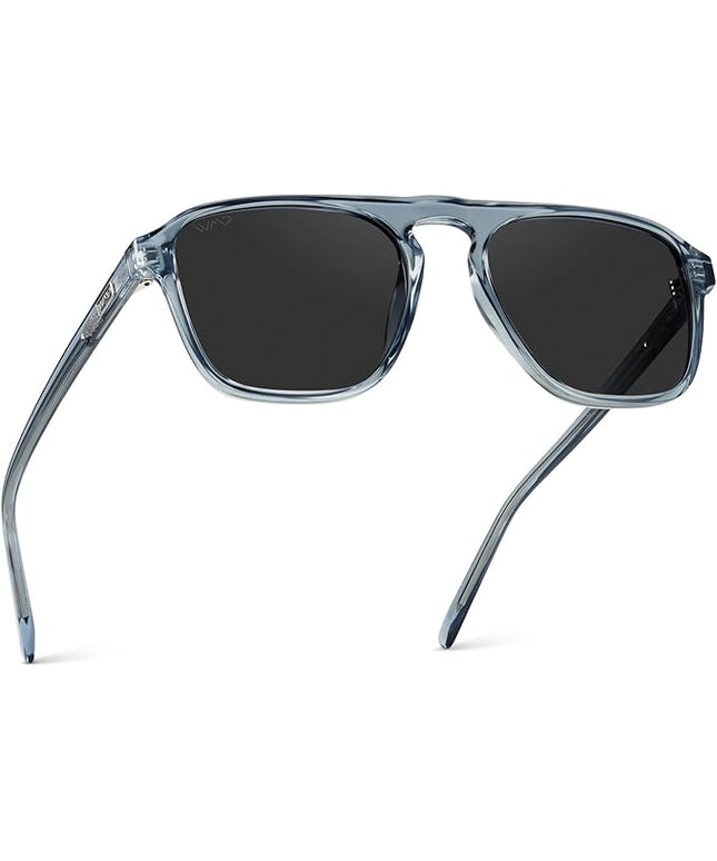 WearMe Pro Polarized Modern Aviator One-Bridge Square Mens Sunglasses