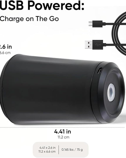 Aura Glide Waterless Car Diffuser – Portable Essential Oil Nebulizer for Car & Home | 6×100ml Essential Oils | Single Charge = 1 Month of Use | Aromatherapy Diffuser | Black Sunset Lake BBQ