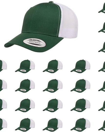 Yupoong Classic Premium Mesh 6 Panel Retro Trucker Cap | Mid Profile Snapback | OSFA | Bulk Pack Available