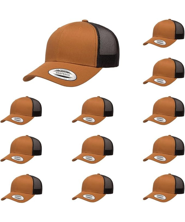 Yupoong Classic Premium Mesh 6 Panel Retro Trucker Cap | Mid Profile Snapback | OSFA | Bulk Pack Available