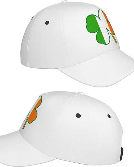 St. Patrick's Day Baseball Cap, Irish Green Clover Trucker Hat for Men Women, Fashion Adjustable Sun Visor Dad Hat