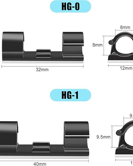 XHF 35pcs Large Self Adhesive Cable Clips Black,Wire Clips Cable Management Wire Organizer Cord Holder for Under Desk, Car, Wall, TV PC Ethernet Cable