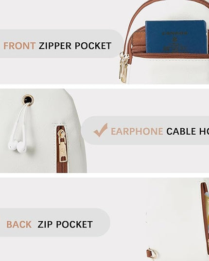BOSTANTEN Small Sling Bag for Women Leather Crossbody Bags Fanny Pack Chest Bag for Travel