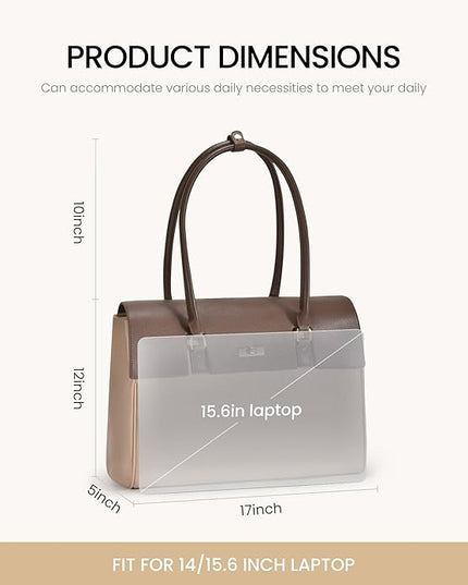 LOVEVOOK Laptop Bag for Women Work Tote Messenger Bag Waterproof Business Office Professional Handbag Shoulder Bag