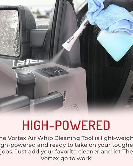 HI-TECH Vortex I Air Cleaning Gun – Deep Cleans Auto Interiors & Exteriors – Compressed Air Powered – Car Detailing Tool for Dirt, Dust, Grime & Stains