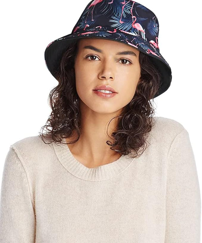 Malaxlx Unisex Bucket Hat Beach Sun Hat Aesthetic Fishing Hat for Men Women Teens, Reversible Double-Side-Wear