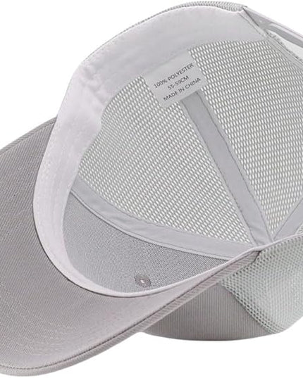 Mesh Snapback Hat (M/L/XL/XXL) - Blank Structured Men's Trucker Hats-Baseball Caps - Adjustable Ball Cap