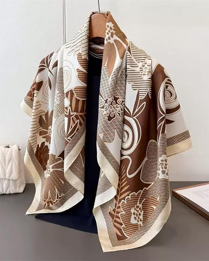 Julunar Silk Like Head Scarf for Women - Satin Large Hair Scarves - 35" Square Silk Hair Wrap for Sleeping with Gift Packed
