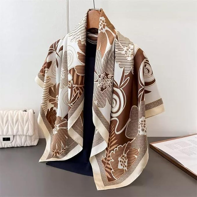 Julunar Silk Like Head Scarf for Women - Satin Large Hair Scarves - 35" Square Silk Hair Wrap for Sleeping with Gift Packed