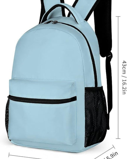 Fashion Light Blue Backpack Lightweight Large Capacity Laptop Daybag for Travel Work