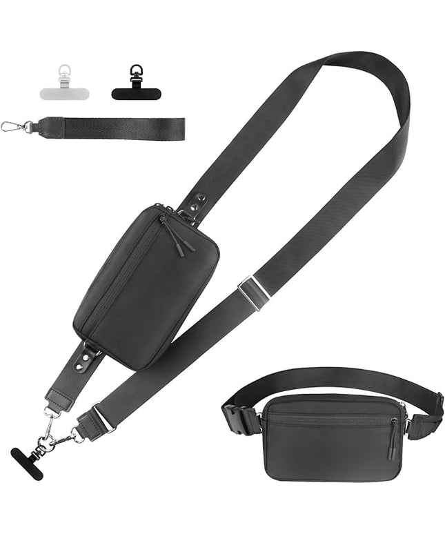 Phone Strap Crossbody, Clip and Go Strap for Phone with Wallet Crossbody, Adjustable Phone Lanyard Belt Strap with Detachable RFID Wristlet Wallet (XL)