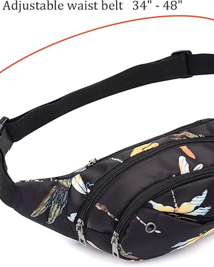 DAITET Crossbody Fanny Pack for Men&Women,Large Waist Bag & Hip Bum Bag with Adjustable Strap for Outdoors Workout Traveling Casual Running Hiking Cycling