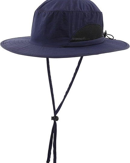 LLmoway Kids Sun Protection Hat Quick Dry Adjustable Wide Brim Mesh Bucket Hat