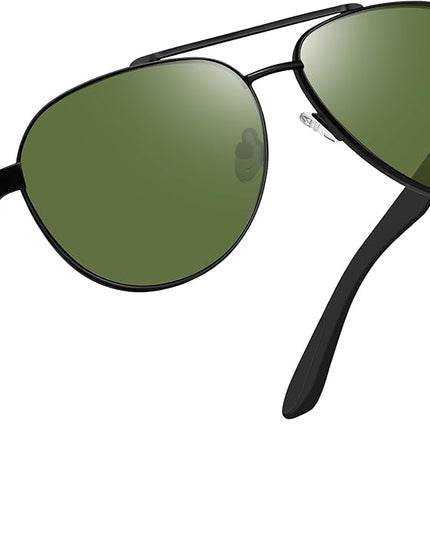 Joopin Polarized Metal Aviation Sunglasses Men, Classic Military Sun Glasses Women, Rectangle Shades UV400 Protection Costume