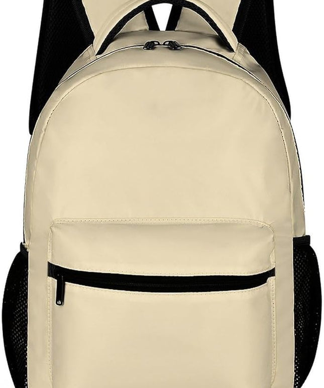 Fashion Champagne Gold Backpack Lightweight Large Capacity Laptop Daybag for Travel Work
