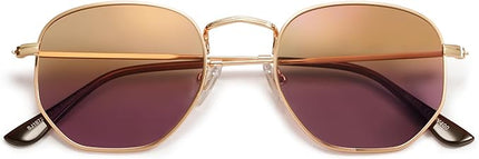 SOJOS Square Polarized Sunglasses for Women Men Small Hexagonal Polygon Shades SJ1072