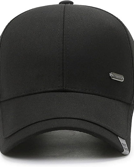 Mens Women Cotton Baseball Cap Adjustable Dad Hat Plain Black Trucker Hat Golf Low Profile Hat